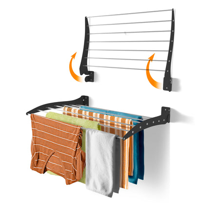 Foldable Metal Wall Mounted Laundry Drying Rack