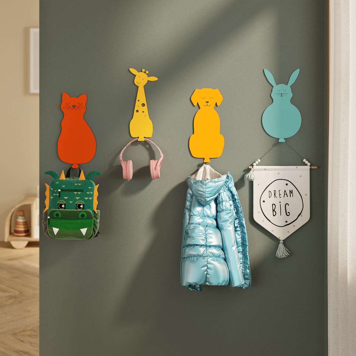 Animal Kingdom Bundle Wall Hook - 4 Color Set