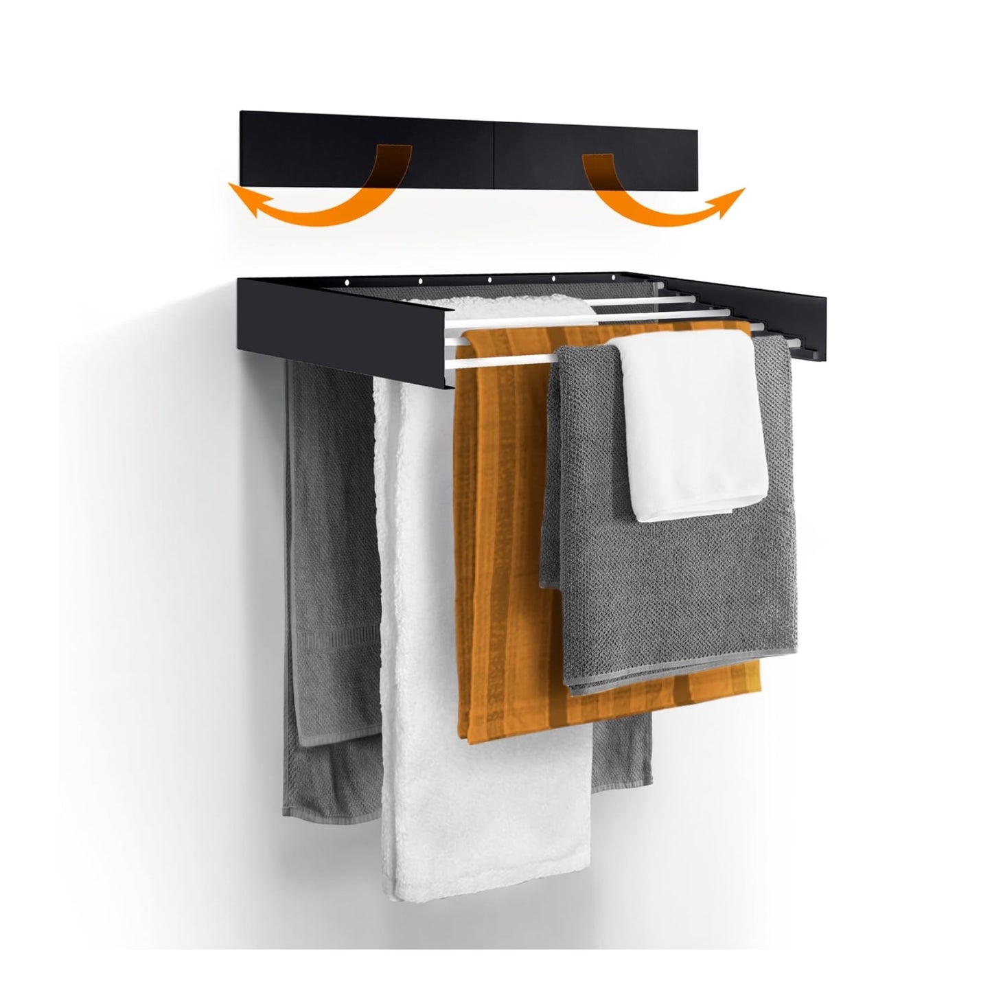 40" Retractable Wall-Mounted Laundry Drying Rack