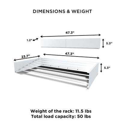 47" Retractable Wall-Mounted Laundry Drying Rack