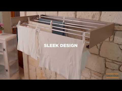 40" Retractable Wall-Mounted Laundry Drying Rack